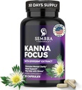 KANNAFOCUS - Natural Kanna Extract 50mg, Fermenteret Sceletium Tortuosum & Bioperine ® - Fokus, Mood & Mental Wellness Support - Urter Nootrop for Daily Clarity & Energy - 30 kapsler