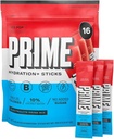 PRIME HYDRATION + Sticks ICE POP- 124; Hydration Powder Single Serve Stick-124; Electrolyte Powder On the Go-124; Lavsukker-124; Kaffe- fri • 124; Vegan-124; 16 Sticks