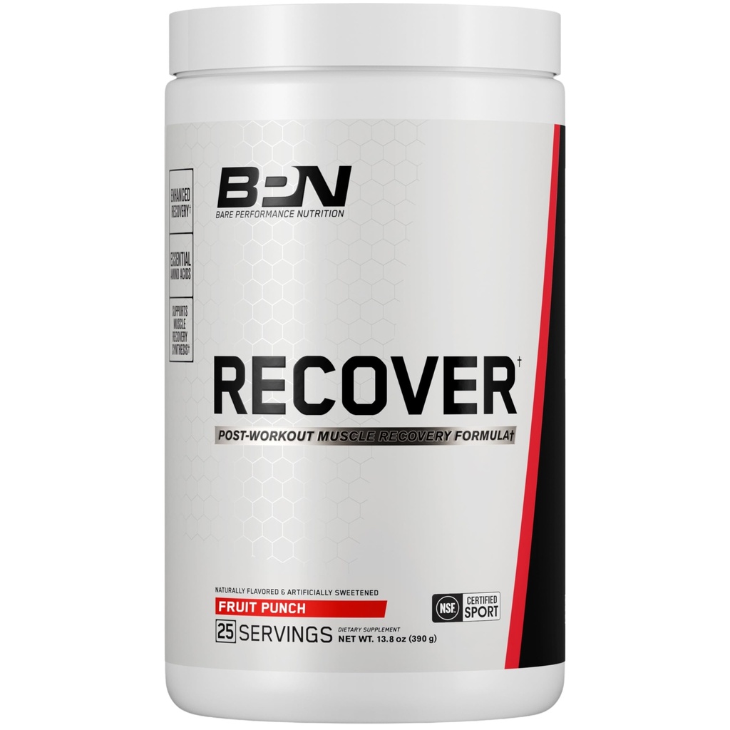 BARE YDEEVNE NETRITION BPN Recover Post Measurement Enhanced Muscle Recovery Drink Mix - Væsentlige Aminosyrer med Amino9 ®, CherryPURE ® Tart Cherry & Carnitin, 25 Servere, Frugt Punch