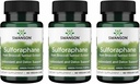 Swanson Sulforaphane - Broccoli Sprut Extract Support Cellular, GI Tract, og Lever sundhed - Naturligt supplement Standardiseret til 0,4% Sulforaphane - (60 Veggie Kapsler, 400mcg Hver) (3 Pack)