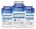 Lysin Cold Sore Treatment for Lips - med Lactobacillus Rhamnosus, Acidophilus og C-vitamin - Cold Sore Supplement for Lip & Hud Sundhed, immunforsvar & Forebyggelse - 180 kapsler