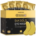 24k guld under øjet Patches (25 Par), øjenmaske, Collagen hudpleje produkter, Eye Patches for Puffy Eyes, øjenmasker til mørke cirkler og puffiness