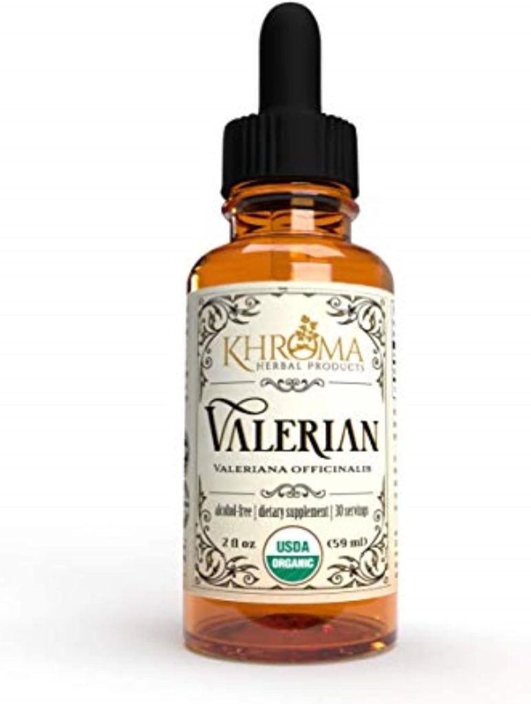 Khroma Herbal Produkter Økologisk Valerian Root - 2 oz Væske i en glasflaske - 30 Maksimale styrke Serveringer