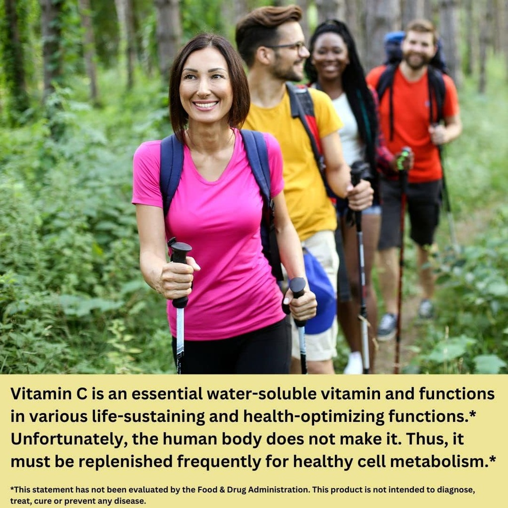 100% Natural Vitamin C fra Acerola Cherry med Lavitol DHQ Dihydroquercetin Plus 250 mg Citrus Bioflavonoider - Whole- Food Vitamin C, Ingen syntetisk ascorbinsyre og ingen tilsætningsstoffer - 250 mg, 60 kapsler