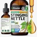 BIO KRAUTER Stinging Nettle Tinktur - Nettle Root Extract Liquid - Urinary Support - Urtica Dioica Natural Extract - Vegan, Sukker & Alkohol Free Drops 2 Fl.Oz.