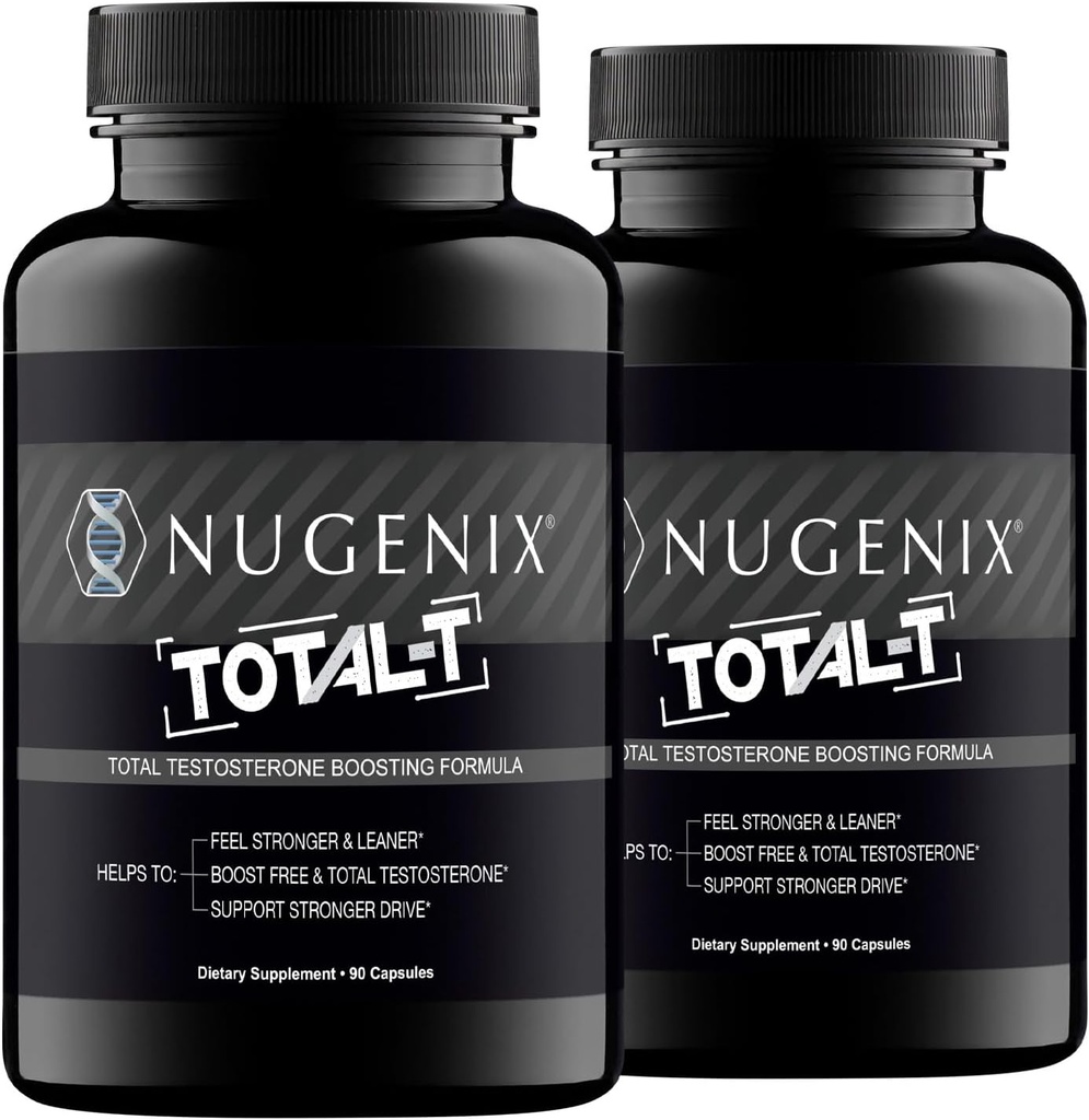 Nugenix Total- T, Gratis og i alt Testosteron Booster tillæg for mænd, 180 Tæl