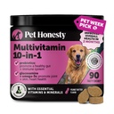 Multivitamin Dog supplement, Glucosamin chondroitin til hunde, Probiotika, Omega Fish Oil, Hundetilskud & Vitaminer, Vitaminer til Hud og Coat Allergier, (Peanut Butter 90 ct)