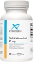 XYMOGEN DHEA 25 mg - Mikroniseret DHEA supplement til kvinder & mænd - Support Sund Androgen og Østrogen Niveauer & Adrenal Support (60 tabletter)