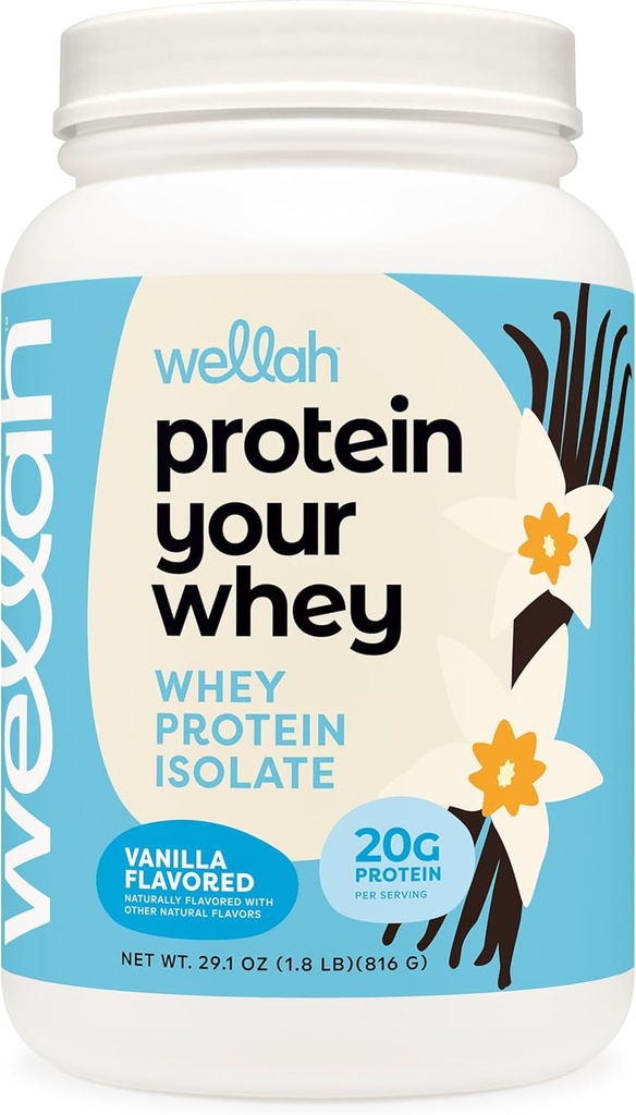 Wellah Protein Your Whey (30 Servere, Vanilla) - Whey Protein Isolate Protein