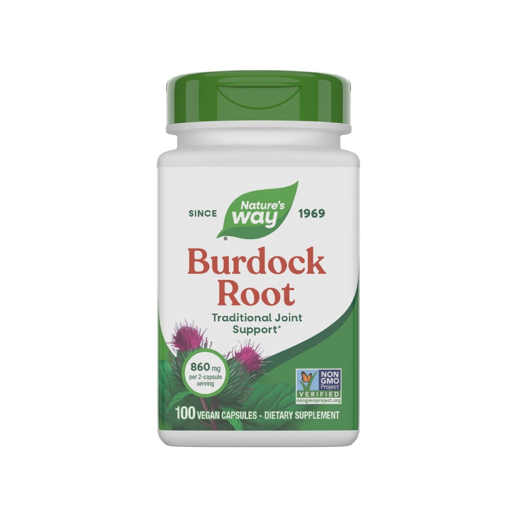 Nature 's Way Burdock Root, Traditional Joint Support *, 100 Veganske Kapsler (Packaging May Vary)