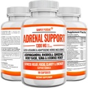 Adrenal Support og Cortisol Manager - 90 kapsler, Adrenal Health Supplement med Ashwagandha, Licorice Root, Rhodiola Rosea, Ginseng, Holy Basil for binyrebark Træthed for kvinder og mænd