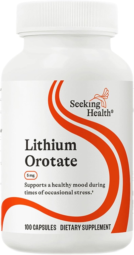 Søg Health Lithium Orotation - Mineral Supplement understøtter Brain Health & Memory - Non-GMO & Gluten- Free Formel med lav servering af Lithium - 5 mg, 100 kapsler