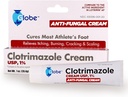 Globe clotrimazol Antifungal Cream 1% USP (1 oz), Anti Fungal Treatment, Relieves Itching, Burning, Cracking og skalering Associated Atletes Foot, Jock Itch, Ringorm og mere