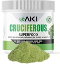 AKI Cruciferous Superfood Green Mix Powder - Lavet af Kale, Broccoli, Brussels spirer, Kål - Pakket med essentielle Phytonutrients & Vitamin ((5.3oz / 150g))