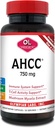 Olympian Labs Premium AHCC Supplement 750mg AHCC per kapsel - understøtter immunforsvar, leverfunktion, og naturlige killer Cell Activity- 30 kapsler