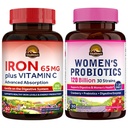 Vitalitown Kvinder Probiotika & jern supplement Bundle