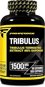 Primaforce Tribulus Terrestris Extract Capsules (180 Capsules) - 90 Servings / 1,500mg Tribulus Per Serving, Herbal Tribulus Supplement for Men and Women