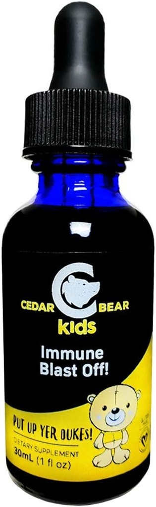 Cedar Bear immunblast Off! for børn en flydende urte supplement, der understøtter og aktiverer immunsystemets respons gennem hele kroppen, specifikt i luftvejene system 1 FL Oz