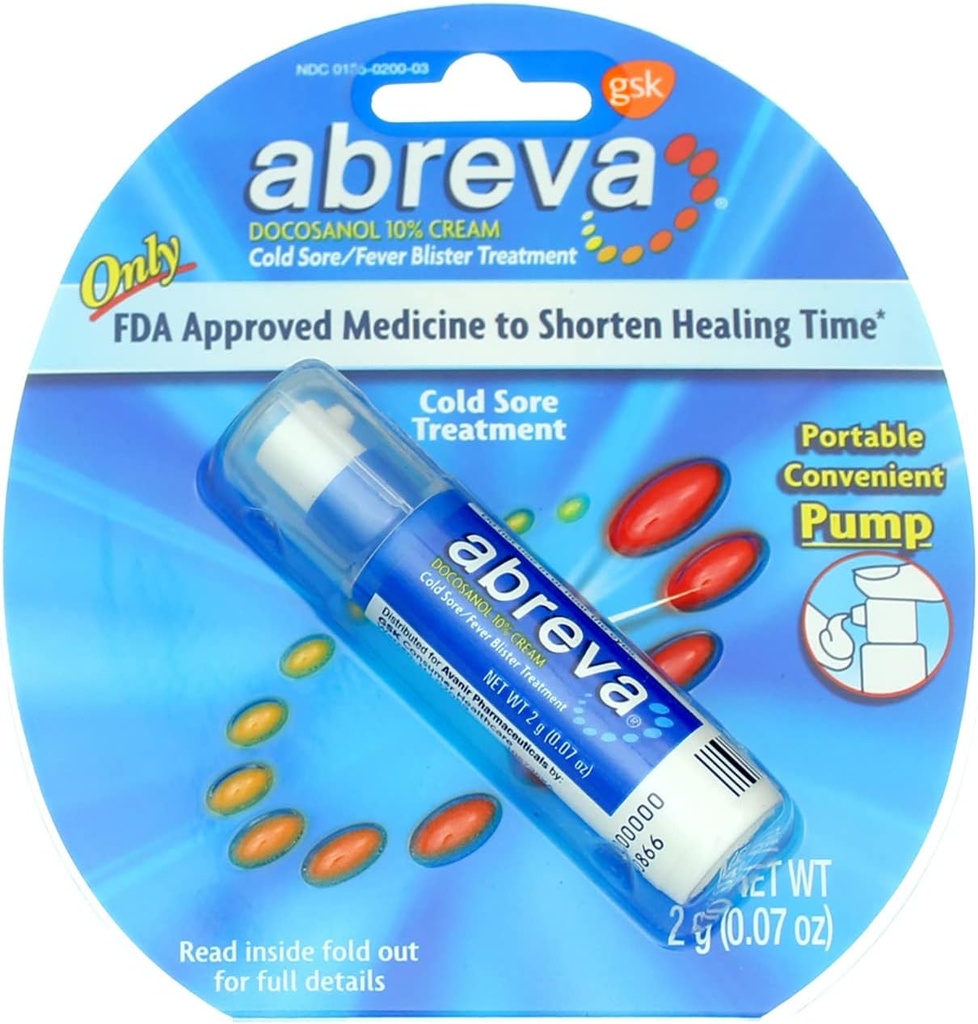 Abreva 2grm Pump Size 1ct Abreva Cold Sore Treatment