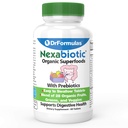 DrFormulas Organic Prebiotic Fiber til Forstoppelse Relief • 124; Nexabiotic Superfood Tabs til Probiotisk fordøjelse, 60 tabletter