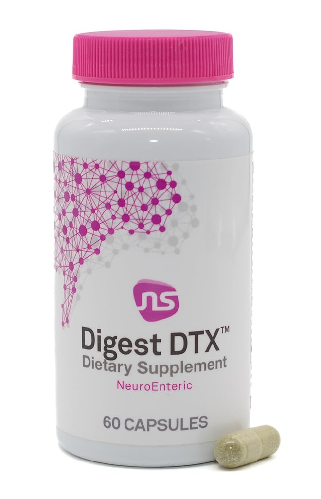 NeuroScience Digest DTX Gut tillæg med fordøjelsesenzymer til mænd og kvinder + Apple Cider Vegar & Zink Carnosine - fremme sund Gut Detox, immunforsvar og fordøjelsessygdomme (60 kapsler)