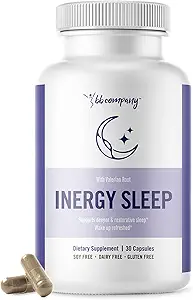 BB Company inergySLEEP D124; Natural Sleep Supplement & Sleep Aid for Deep Sleep, Hjælper med at slappe af & Relax D124; Magnesium, Lemon Balm, Black Cohosh, GABA, Holy Basilic D124; Packaging Vary D124; 30 Ct
