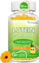 Lutein 20 mg med Zeaxanthin Gummies, Lutein og Zeaxanthin Kosttilskud med Eye Vitaminer C, E, Bilberry for Eye Health - 60Cts