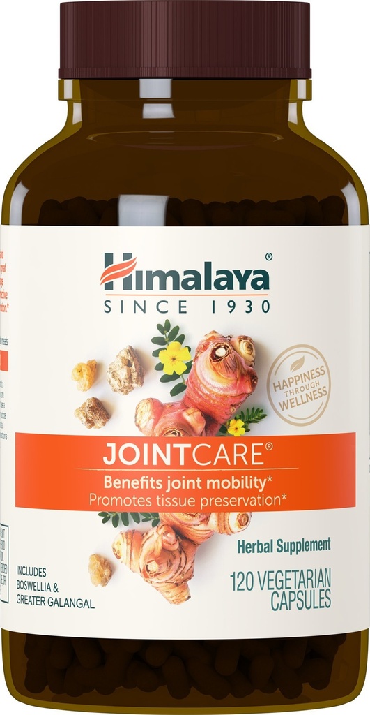 Himalaya JointCare med Boswellia, Fælles tillæg for mænd og kvinder, 1200 mg, 120 kapsler, 1 måned forsyning