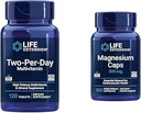 Life Extension Two- Per- Day High Potency Multi- Vitamin & Mineral Supplement & Magnesium Caps, 500 mg, Magnesiumoxid, Citrat, Succinat