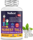 NuBest Tall Kids - Toddlers Vitamins and Kids Vitamins for Age 2 to 9 - Support Bone Strength, Overall Health and Immunity - Animal Shapes - 90 Chewable Berry Tablets | 6 Weeks Supply