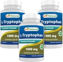 Bedste Naturals L- Tryptophan 1000 mg 60 tabletter (60 greve (pakning med 3))