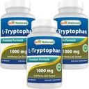 Bedste Naturals L- Tryptophan 1000 mg 60 tabletter (60 greve (pakning med 3))