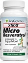 X500: Pure Resveratrol 500mg - Pure Trans- Resveratrol - 30 Vegetariske kapsler - 500 mg pr. kapsel