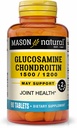 MASON NATURAL Glucosamin Chondroitin 1500 / 1200 2 Per dag med C-vitamin - Understøtter fælles sundhed, forbedret fleksibilitet og mobilitet *, 90 kapsler