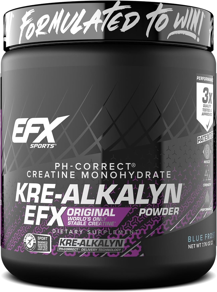 EFX Sports Kre- Alkalyn EFX Powder Note 124; pH Korrekt Creatin Monohydrat Powder Supplement