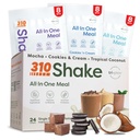 310 Nutrition - All- In- One Meal Erstatning Shake - Ny formel med Fiber Rich Vegan Superfood Blend - Natural Sweeteners - Low Carb Shake, Keto & Paleo Friendly - Gluten Free - 26 essentielle vitaminer og mineraler - Variety Shake Box
