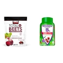 Kraftfaktor Total Beets Chews med Beetroot & Grapeseed Extract Plus Vitafusion B12 Gummies, 90 Grev Cherry Flavor