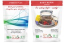 Cutting Edge Kulturer Prebio Plus + Kefir Starter Culture Prebiotic Fiber Powder Best brugerdefinerede Blend of Organic Prebiotic Fibers Kosttilskud (1 Prebio Plus + 1 Kefir 20g)