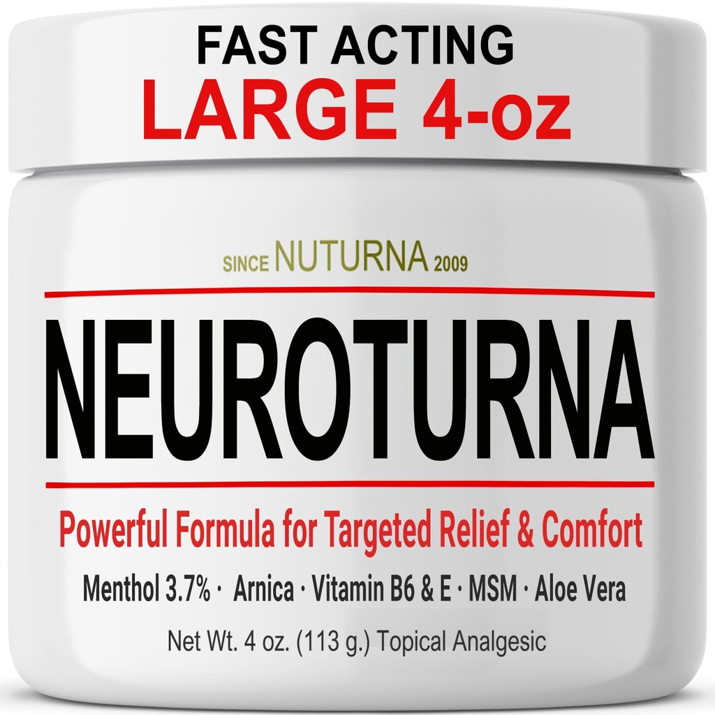 Neuropati nerve Relief Cream - Hurtig fungerende Max Relief for feet hænder Legs Toes Back - Ultra Strength Menthol Arnica Aloe Vera MSM, Lindrende naturlige nerve Comfort Relief, Paraben- Free 4 Oz