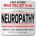 Neuropati nerve Relief Cream - Hurtig fungerende Max Relief for feet hænder Legs Toes Back - Ultra Strength Menthol Arnica Aloe Vera MSM, Lindrende naturlige nerve Comfort Relief, Paraben- Free 4 Oz