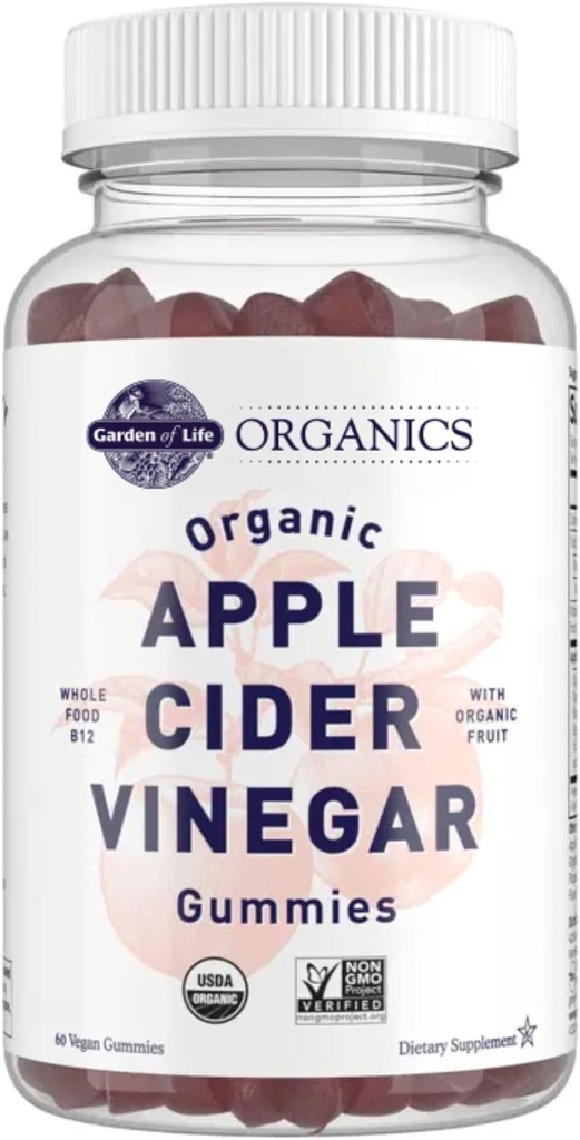 Have of Life Apple Cider Vinegummi Gummies USDA Organic ACV Gummy Vitamin Made with Real Fruit Blend, Whole Food Vitamin B12 - Vegan, Gluten Free, Non- GMO, Kosher - 60 Gummie