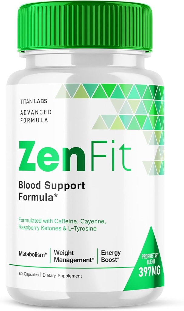Zenfit kapsler, Zen Fit Blood Support Formel piller, Zenfit Sugar Support, Zen Fit Advanced Formel Natural Keto Support Supplement, Zen Fit Blodkapsler Kosttilskud (60 Kapsler)