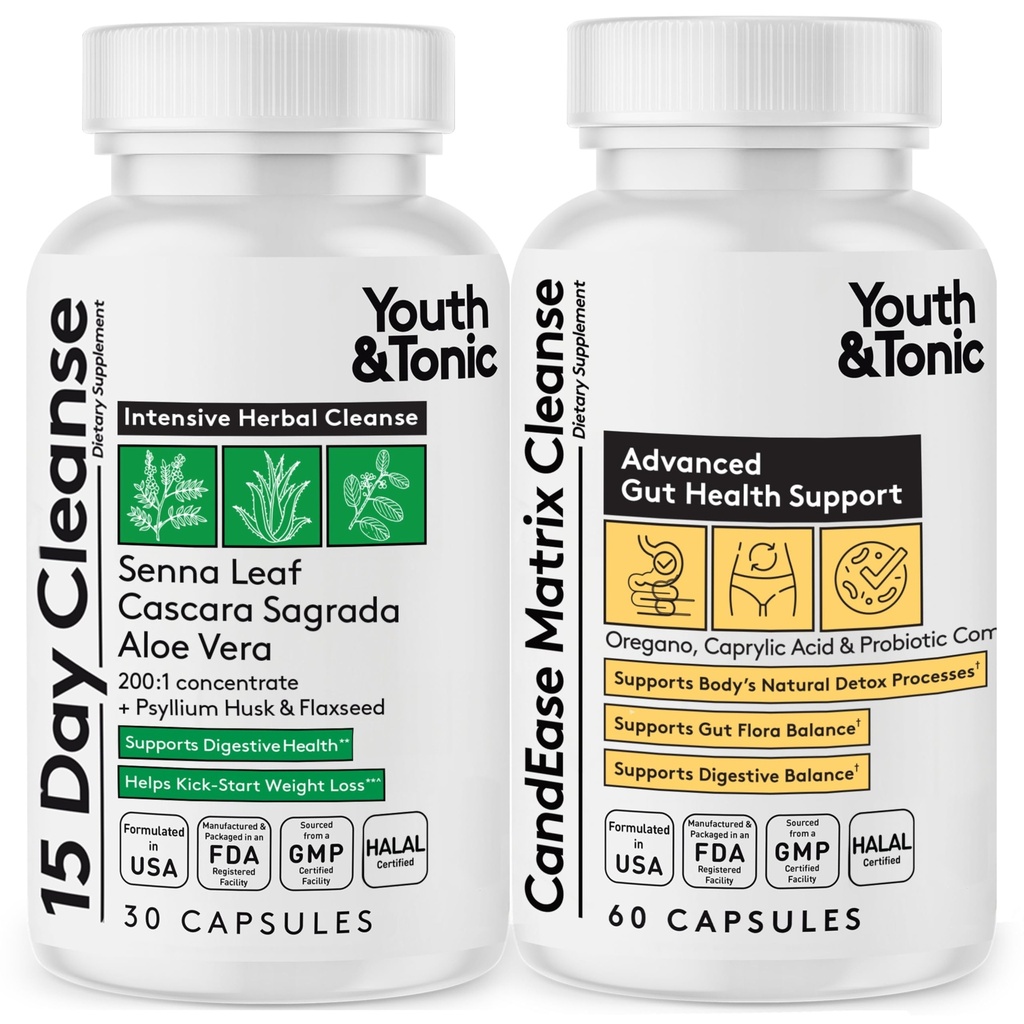 Youth & Tonic Colon Cleanse og CandEase Matrix Pills