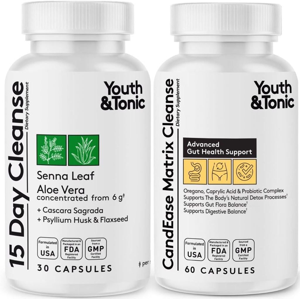 Youth & Tonic Colon Cleanse og CandEase Matrix Pills