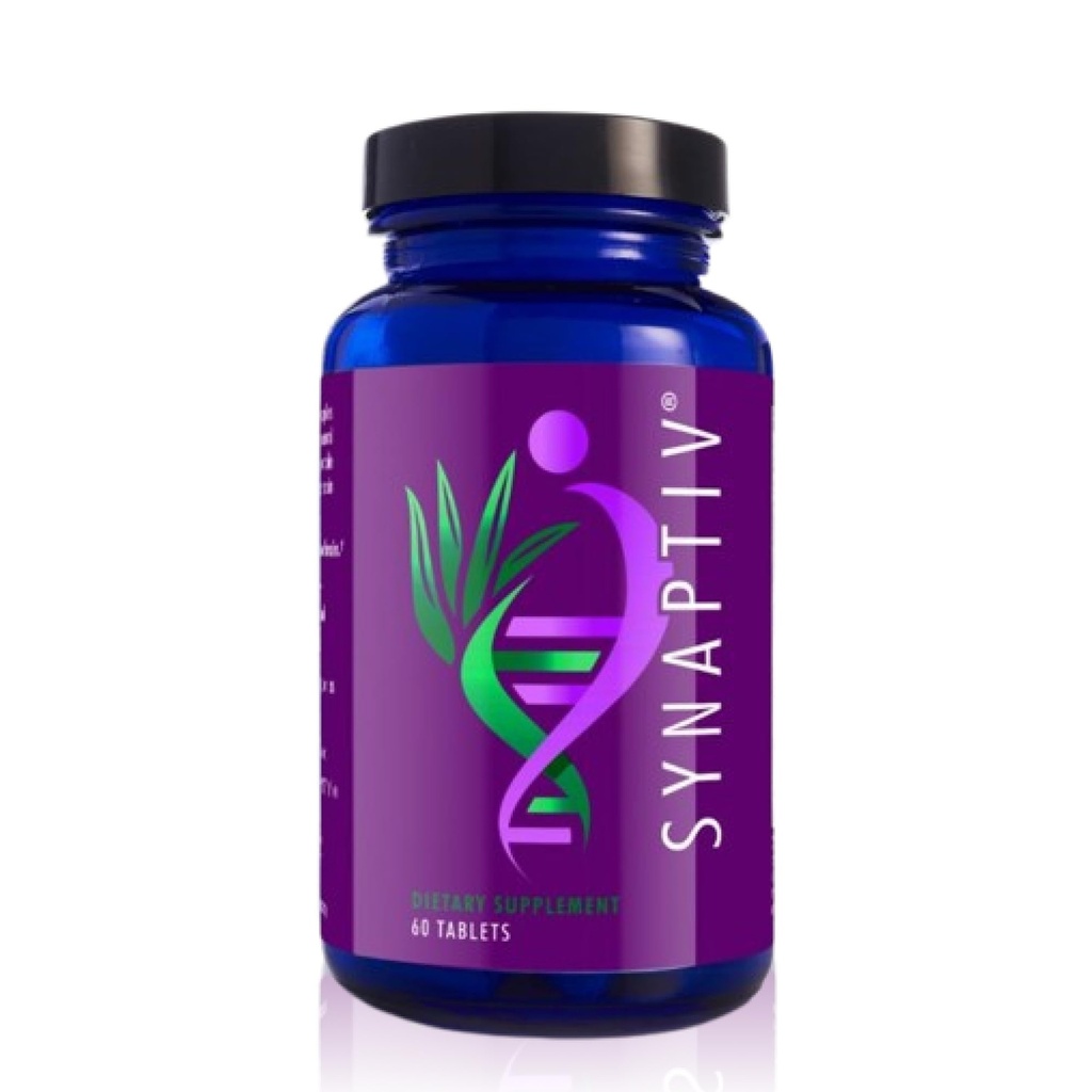 Youngevity Synaptiv ™ Brain Support - 12in1 - Ginkgo, Huperzine, Bacopa, Quercetin og mere - med Potent Antioxidant Blend + Vitaminer - 60 tabletter (pakke med 1)