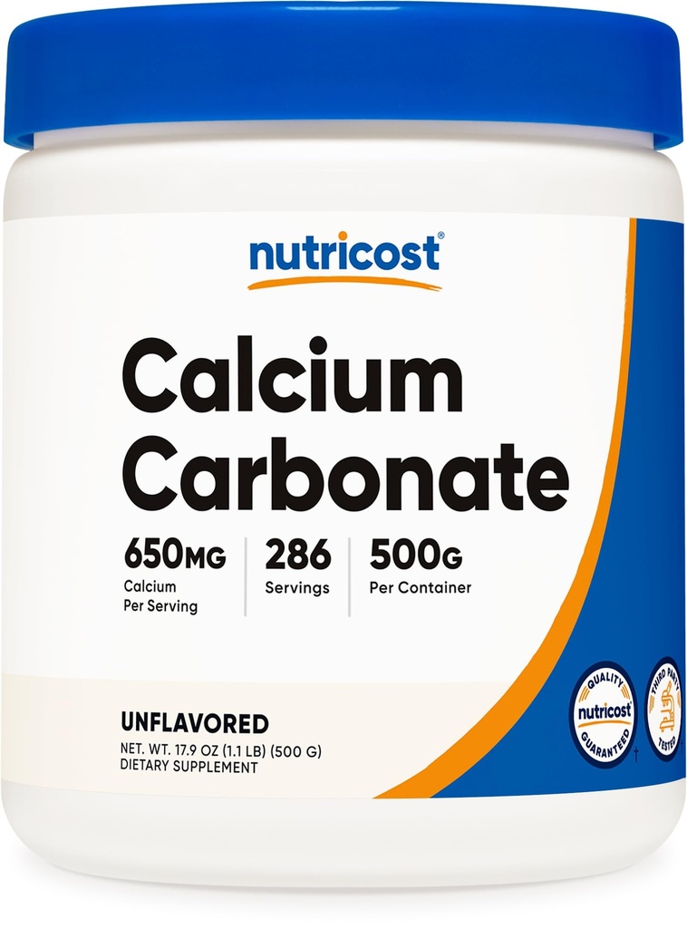 Nutricost Calcium Carbonat Powder 500 Bedste