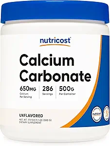 Nutricost Calcium Carbonat Powder 500 Bedste