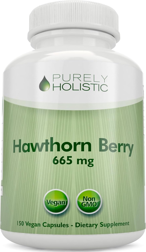 Rent holistisk Hawthorn Berry - 150 Veganske Kapsler - 5 måneders Tilgang - Høj Styrke 4: 1 Uddrag - Non- GMO Hawthorne supplement - Understøtter hjerte-kar-sygdomme og fordøjelsessygdomme