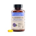 NatureWise Flaxsee Oil 1200 mg, Fish Free Omega 3 6 9 med 720mg ALA, Kosttilskud til hjertesundhed - Økologisk, kold presset, ikke-GMO - 60 Softgels [2-måned Supply]