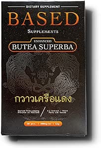 Based Supplements Butea Superba Extract - Traditional Thai Herb for Men's Vitality, Focus & Energy - Premium Root Powder with Natural Flavonoids